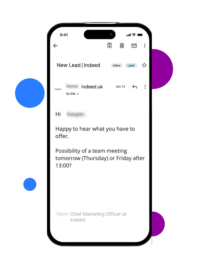 Lead recruitment process visualization